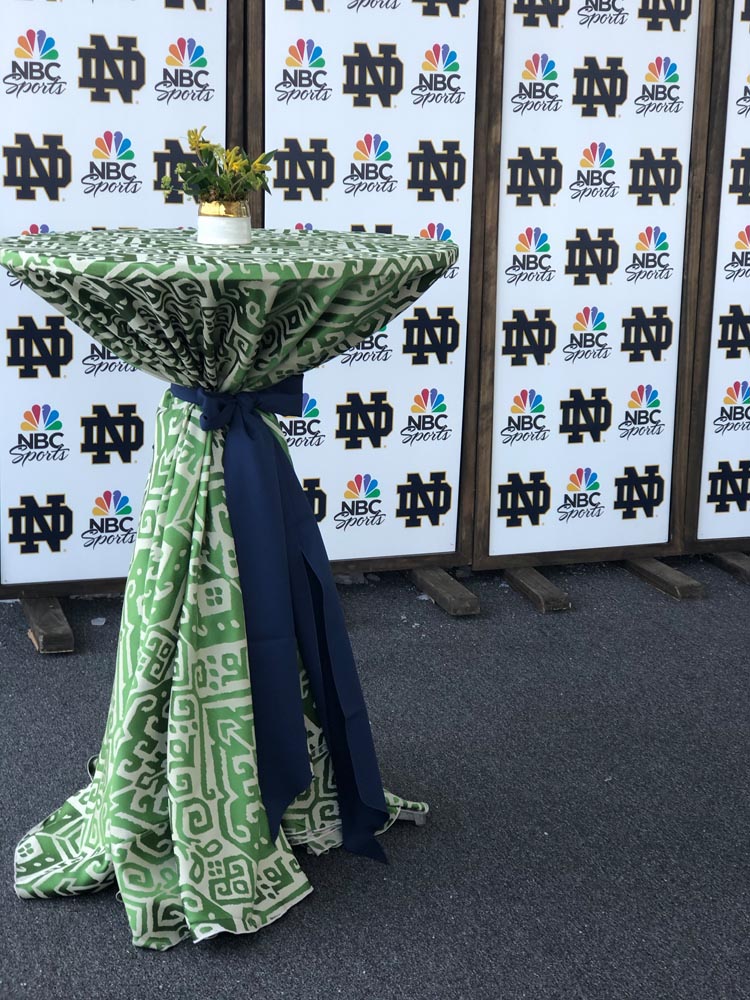 notre dame green and blue