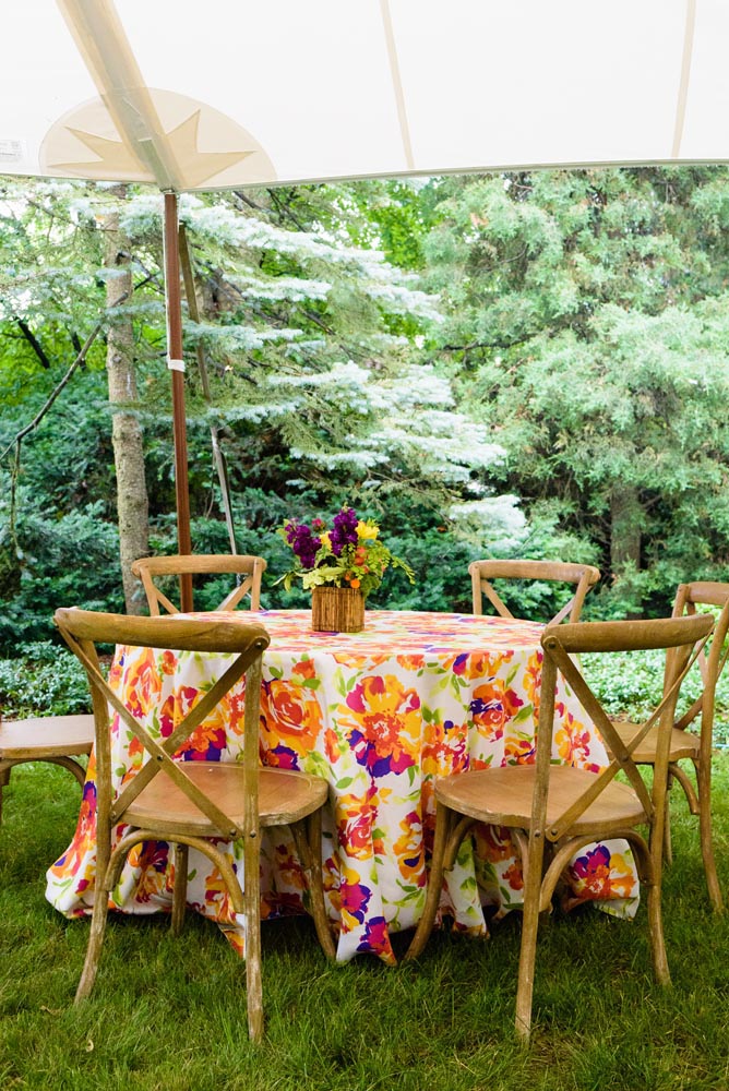 floral table cover